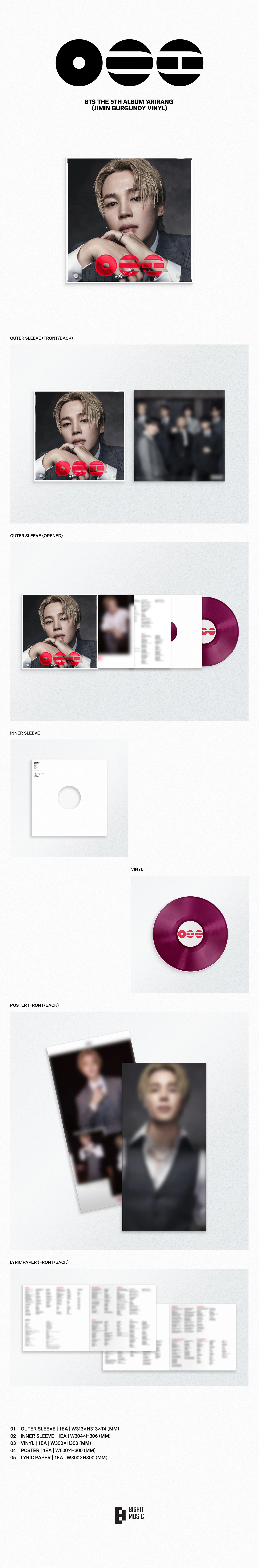 BTS ARIRANG JIMIN ジミン LP Standard Vinyl BTS] 'ARIRANG' (Standard Vinyl ver.) :: Kup teraz na kpoply.pl i